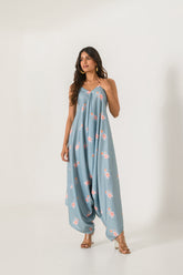 Aqua Blue Palazzo Jumpsuit